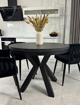 Sort rundt bord 120 cm NARVIC