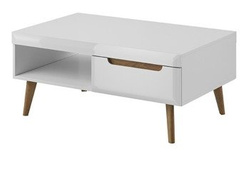 NORDI sofabord med skuffe hvid
