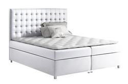 Kontinental seng med opbevaring 140x200 hvid Asti