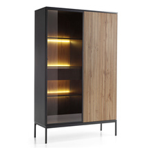 Højt vitrineskab med Led SENTOCCI