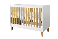 Hvid tremmeseng 60x120 cm KUBI