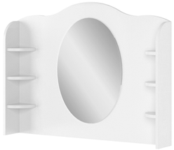 Spejl med hylder til sminkebord Luna