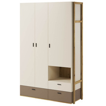 3-dørs garderobe med skuffer LENNY