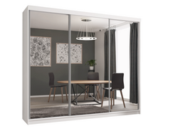 Skydedøre garderobe med spejl Lux 