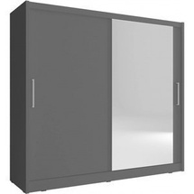 Grafit garderobe med spejl 180 cm MAI