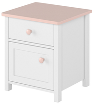 Hvidt sengebord børneværelse LUNA