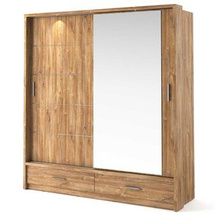 Garderobeskab med skydedøre stirling eik AR-05