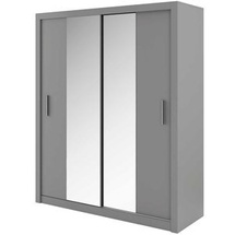 Garderobeskab med skydedøre grå Idea ID-03