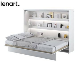Skabsseng 140x200 med madras led reoler hvid mat Bed Concept BC-04