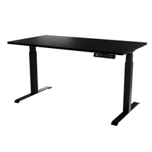 Sort skrivebord justerbart 150 cm MONET LONG