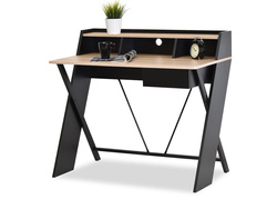 Skrivebord med skuffe 100 cm sonoma sort stel ASGARD