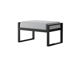 Lille havebænk grå/ sort 68 cm MONAKO