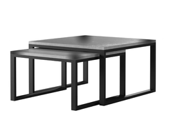 Sofabord 2i1 sort/ beton MONAKO