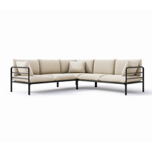 Hjørnesofa til have 2+2 beige VELUCCI
