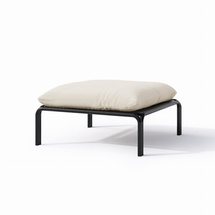 Lille havebænk beige/ sort VELUCCI