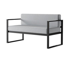 Sofa til have grå/ sort MONAKO