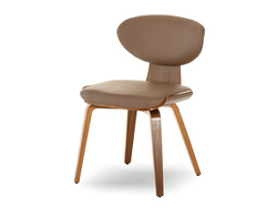 Moderne stol med ben i brun valnød JULIO