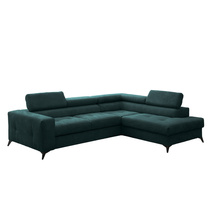 Turkis hjørnesofa med sovefunktion højre ANORA