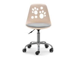 Grå/lyserød kontorstol med grå ben FOOT