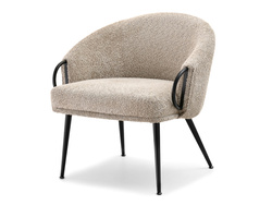 Mørk beige/sorte ben CLARA lænestol