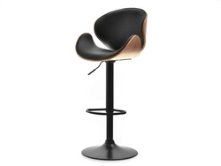 Hocker i valnød med sorte ben HOCKER i valnød