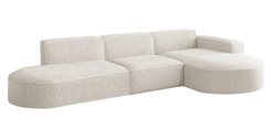 Hjørnesofa lys beige højre PARMA L