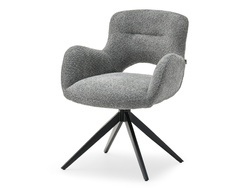 Kontorstol grå med sorte ben MILET