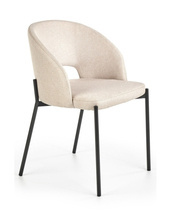 Beige stol med sorte ben ALEPPO