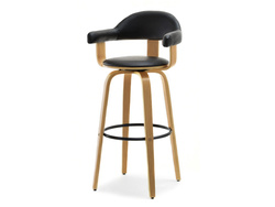 Hocker eg natur eg/sort krom ben HOKER