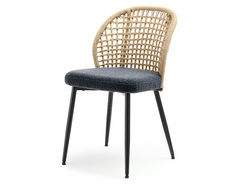 Boucle Chair Graphite Black Legs MOE