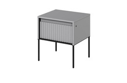 Grå sengebord med LED TREND