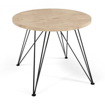 Rundt spisebord eg sonoma / sort 100 (180cm) TIAGO