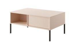 Beige sofabord med skuffer DAST