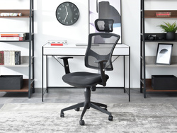 Kontorlænestol sorte ben sort TOKYO