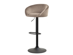 Velour beige/sorte ben Velour hocker