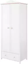 Garderobeskab 2 døre hvid LUNA LN-01