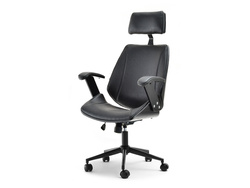 Kontorstol sort sæde, sorte ben FRANK