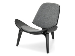 Grafit kontorlænestol med sorte ben ROLAND