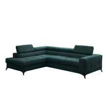 Turkis hjørnesofa med sovefunktion venstre ANORA