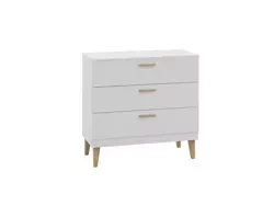 Kommode med skuffer hvid KUBI