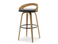 SKANDYNAWSKI hocker i eg sort/natur eg ben