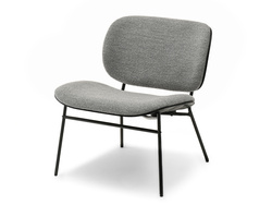 Boucle-lænestol Sort/sorte ben BLAKE