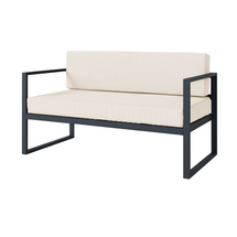 Sofa til have beige/ sort MONAKO