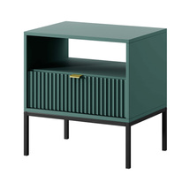 Grønt sengebord med sorte ben VOLARE