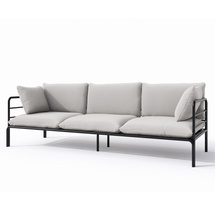 3 personers havesofa 225 cm grå VELUCCI