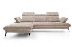 Beige hjørnesofa højre SANTI