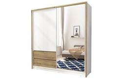 Garderobeskab Sara 180 cm til soveværelse med spejl