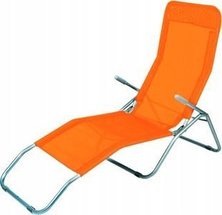 Sammenklappelig liggestol orange 160 x 58 x 97 cm