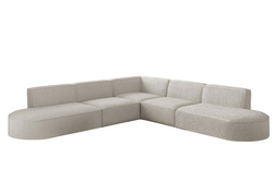 Beige hjørnesofa med afrundede kanter 276 cm PARMELLI