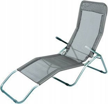 Sammenklappelig liggestol lysegrå 160 x 58 x 97 cm